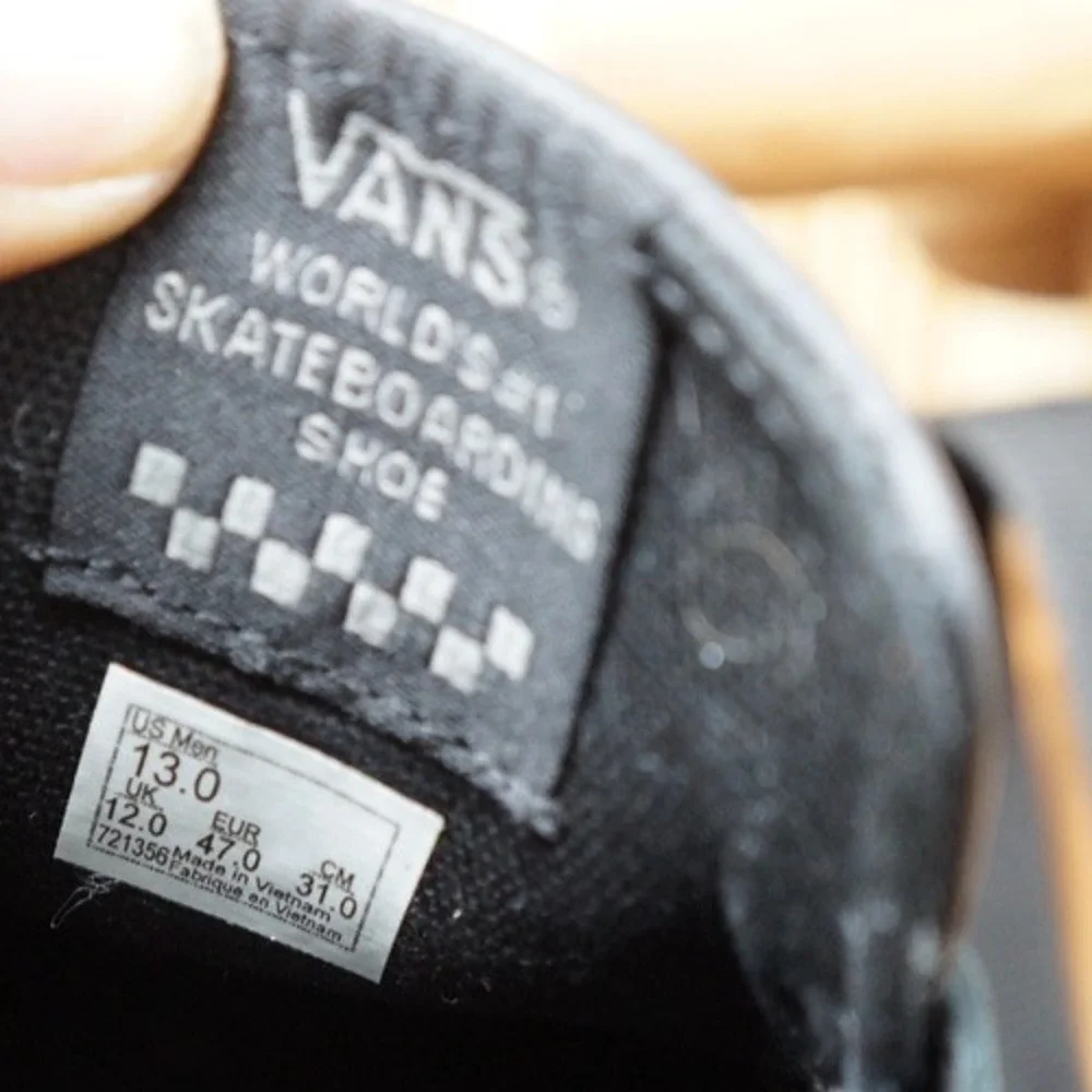 Vans Skate Leather Loafer - Black Size 13